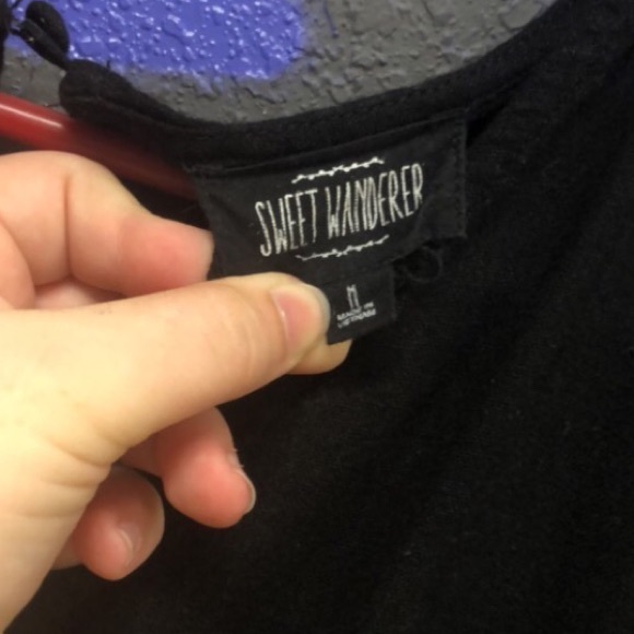 Used Black Sweet Wanderer Button Dress - Picture 6 of 8